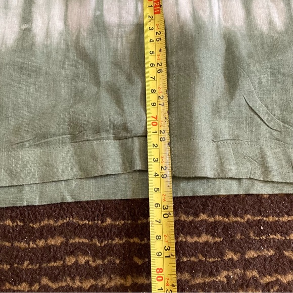 Vintage OTB One Touch Brand Men's Size M Green Ombre Linen Cotton Blend Shirt - Picture 8 of 9